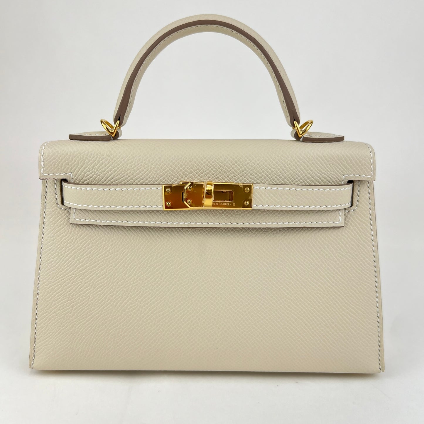 Mini kelly ミニケリー Craie クレ Epsom エプソン GHW ゴールド金具 Stamp-K K刻印