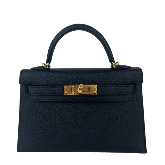 Mini kelly ミニケリー Black ブラック Epsom エプソン GHW ゴールド金具 Stamp-W W刻印