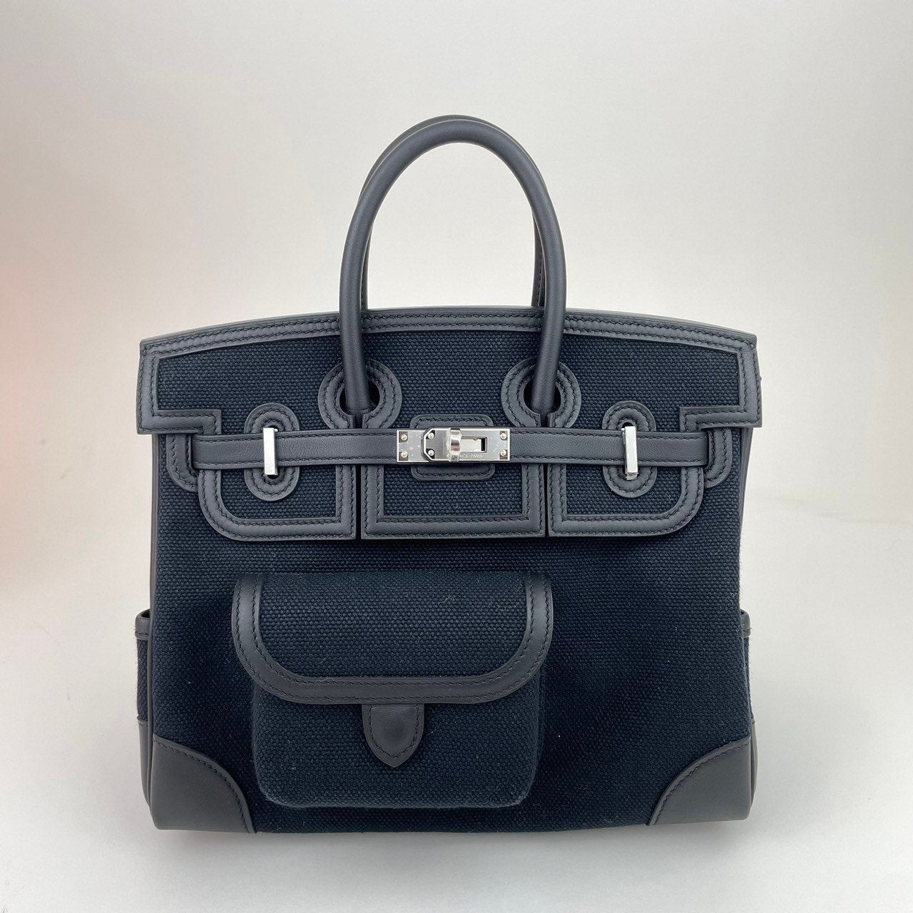 Birkin25 Cargo バーキン25 カーゴ Black ブラック PHW シルバー金具 U刻