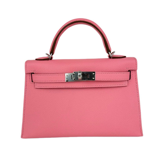 Hermès エルメス Mini kelly ミニケリー Stamp-K K刻印  Epsom エプソン Rose confetti  ローズコンフェッティ PHW シルバー金具