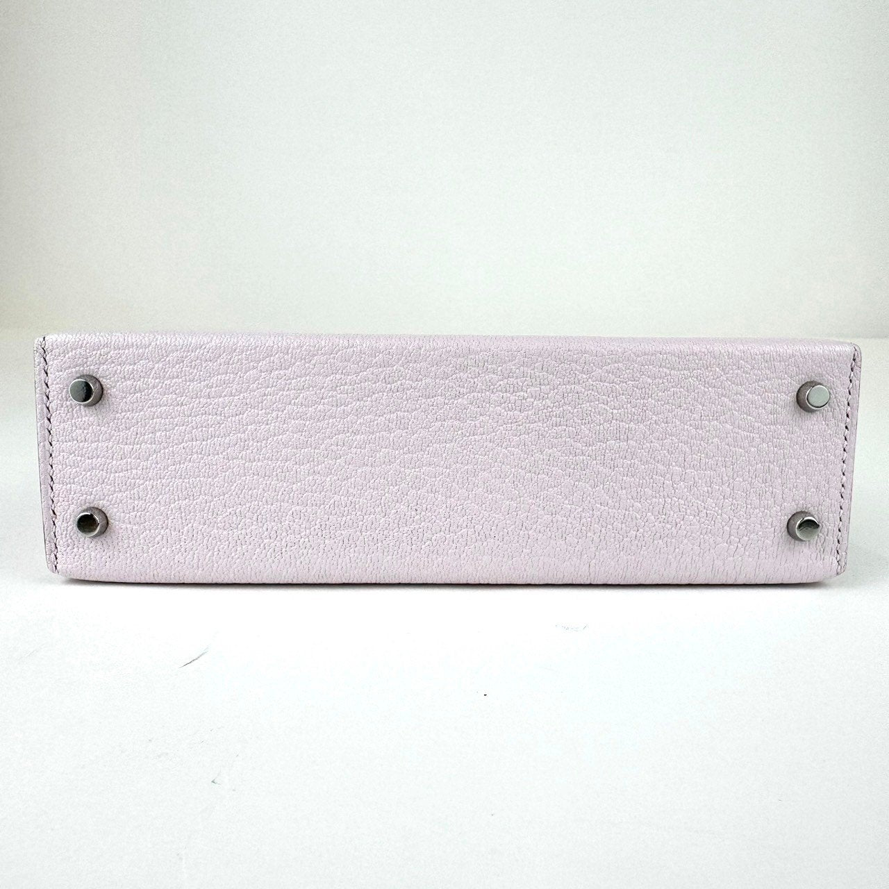 Mini kelly ミニケリー Mauve pale モーヴパール Chevre シェーブル PHW シルバー金具 Stamp-B B刻印