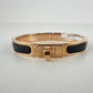 Hermès エルメス Mini Clic Kelly bracelet PM 200004F001PM ミニ クリック ケリー ブレスレット エナメルブレスレット ファン Black / Rosegold ：ブラック / ローズゴールド