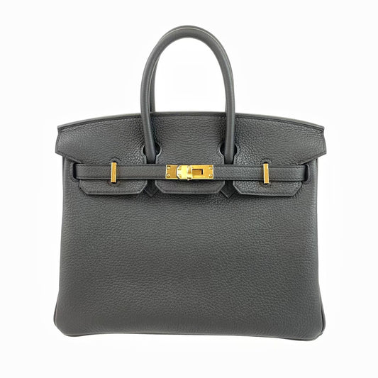 Birkin25 バーキン２５　Black ブラック　Togo トゴ　ゴールド金具　U刻印