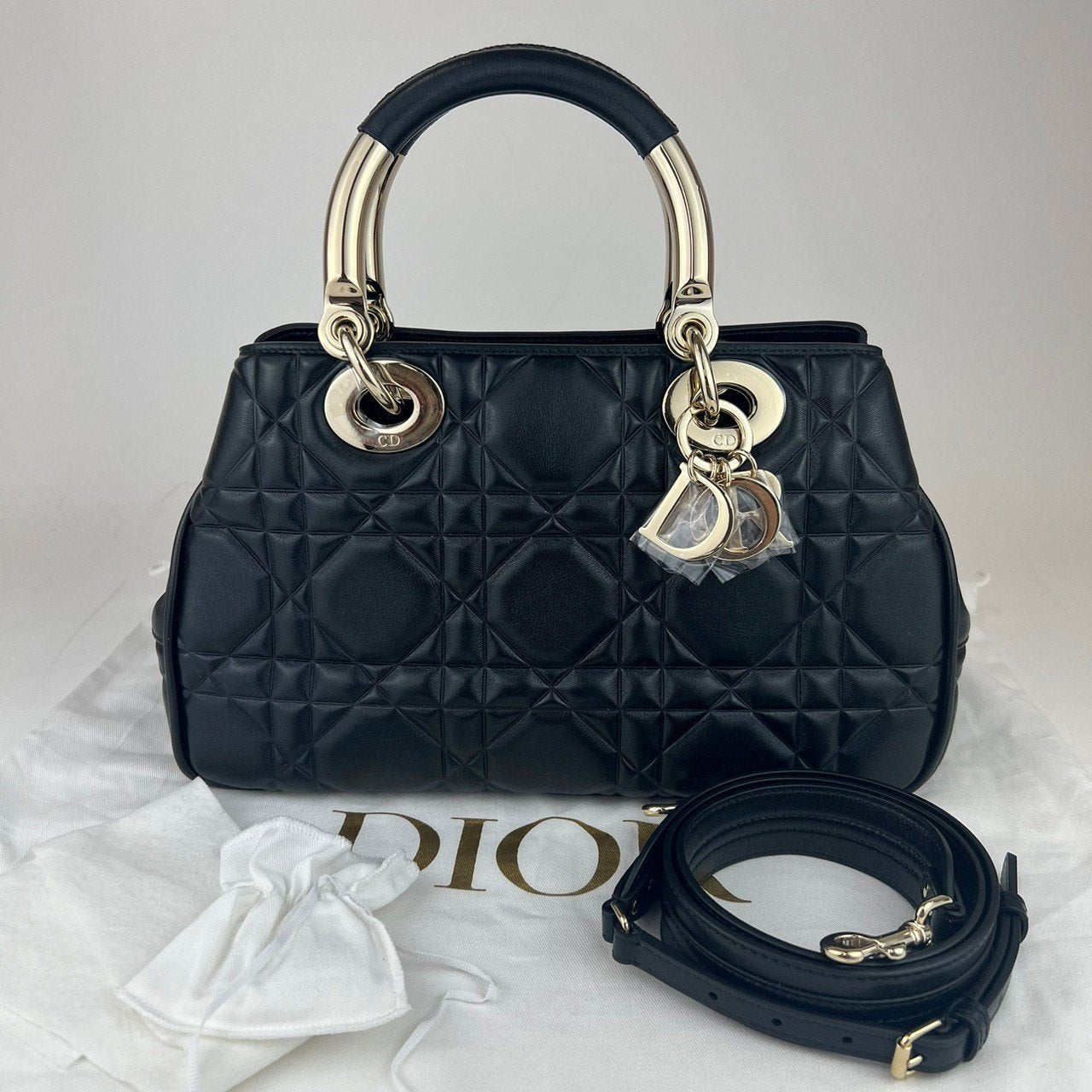 Dior Lady 95.22 ディオール レディ 95.22 Black ブラック ゴールド金具 カーフスキン