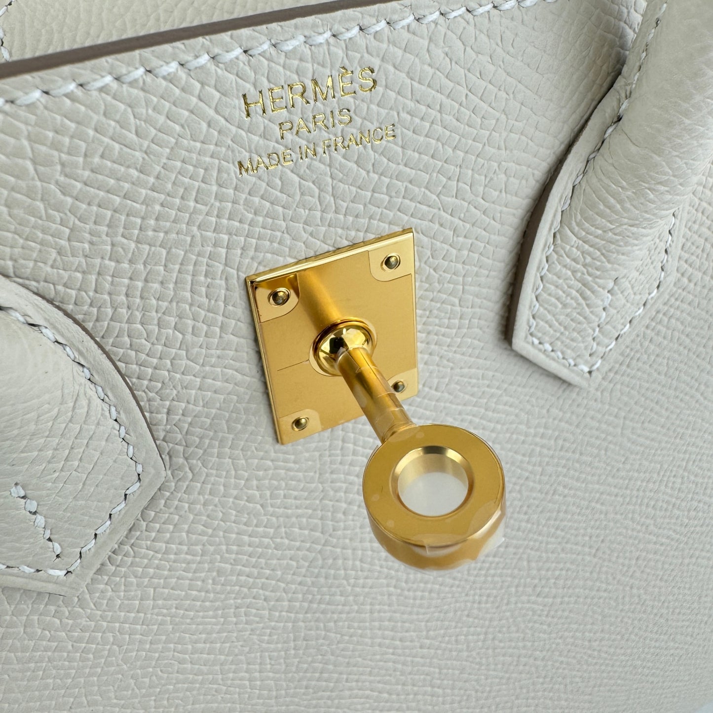 Birkin25 バーキン25 Craie クレ GHW ゴールド金具 W刻印 Epsom エプソン