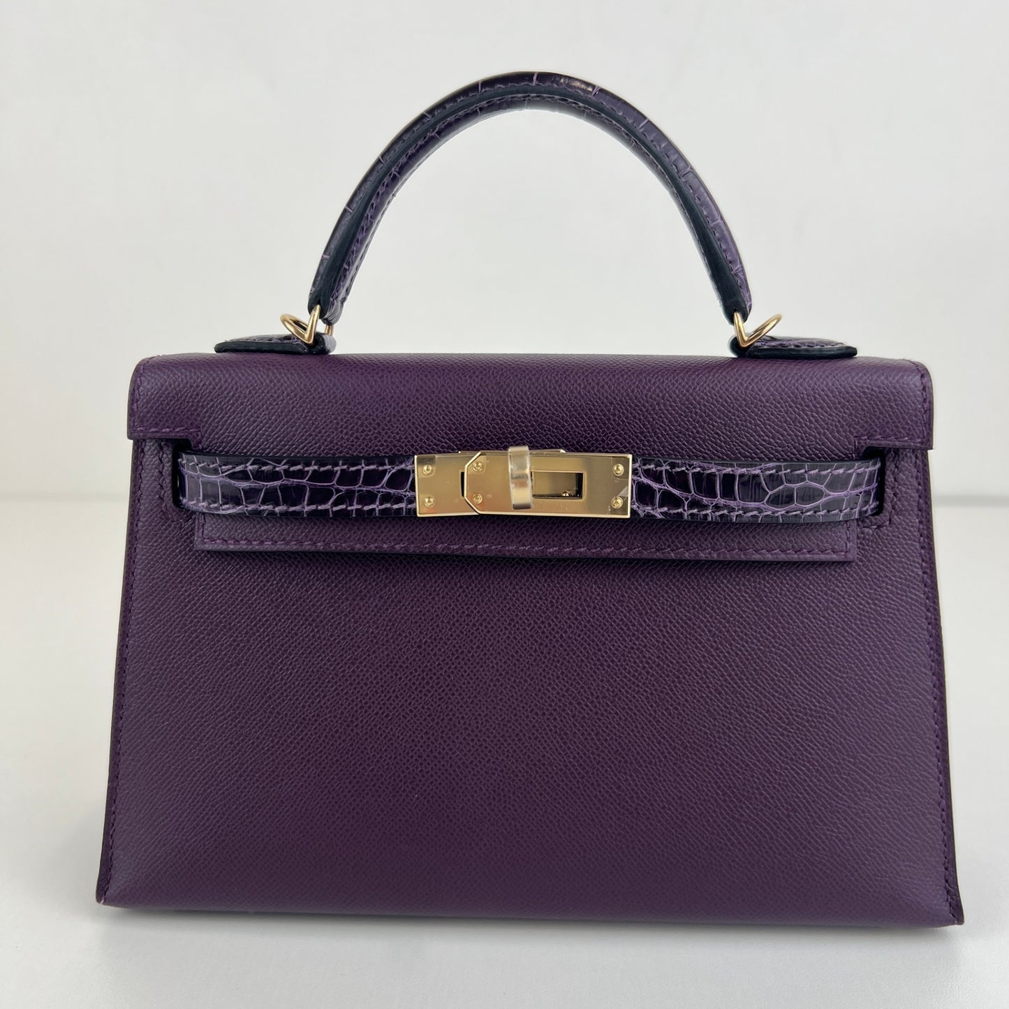 Mini kelly touch ミニケリータッチ Madame マダム Alligator アリゲーター Cassis カシス Stamp-U U刻印