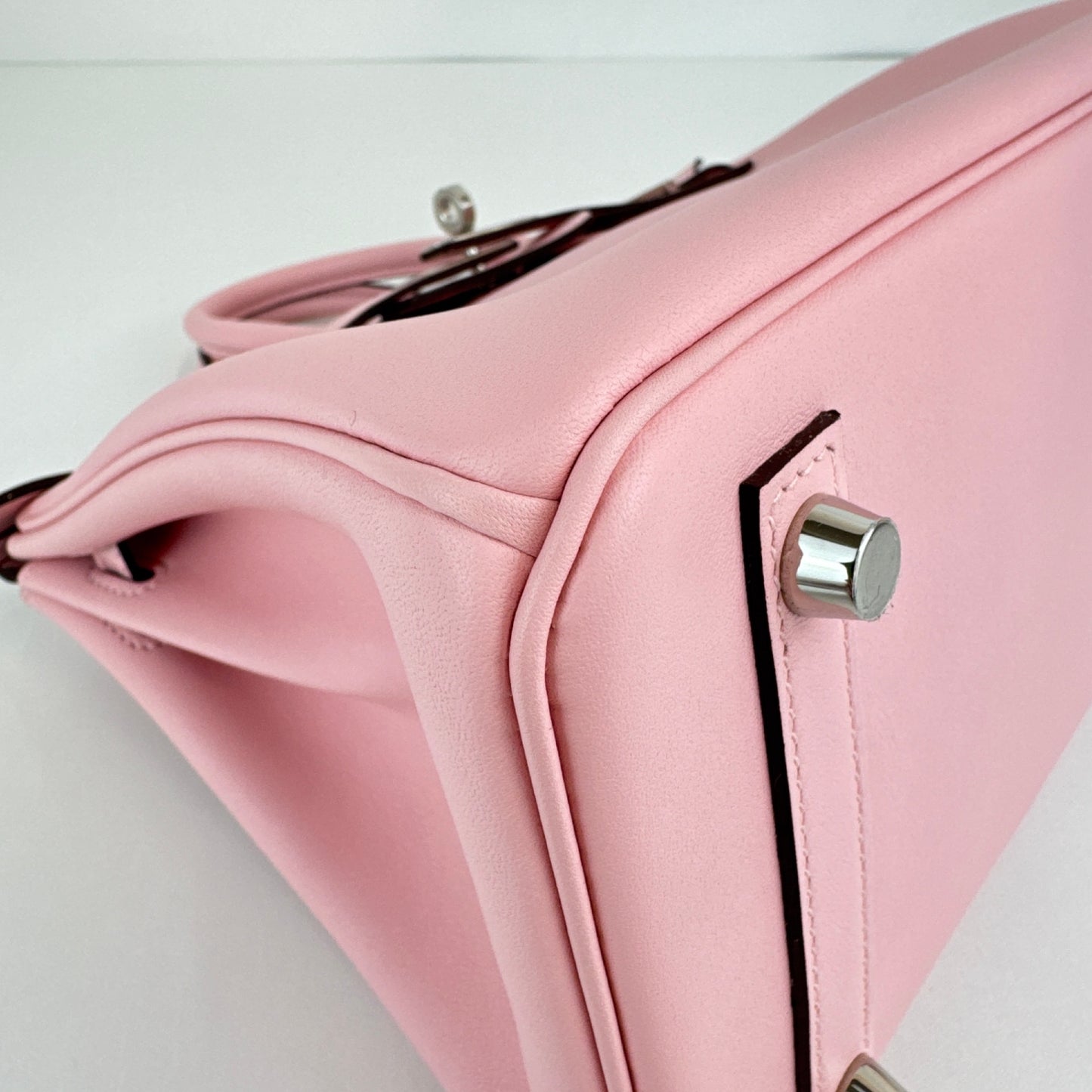 Birkin25 バーキン25 Rose sakura ローズサクラ PHW SV金具 Stamp-D D刻印