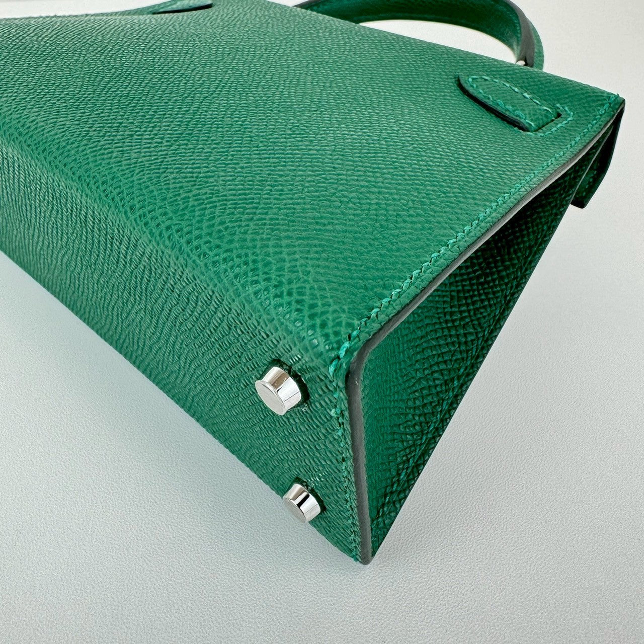 Mini kelly ミニケリー Stamp-W W刻印 Epaom エプソン Vert moyen ヴェールモワイヤン PHW シルバー金具