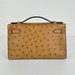 Kelly pochette ケリーポシェット Chai チャイ Ostrich オーストリッチ GHW ゴールド金具 Stamp-W W刻印