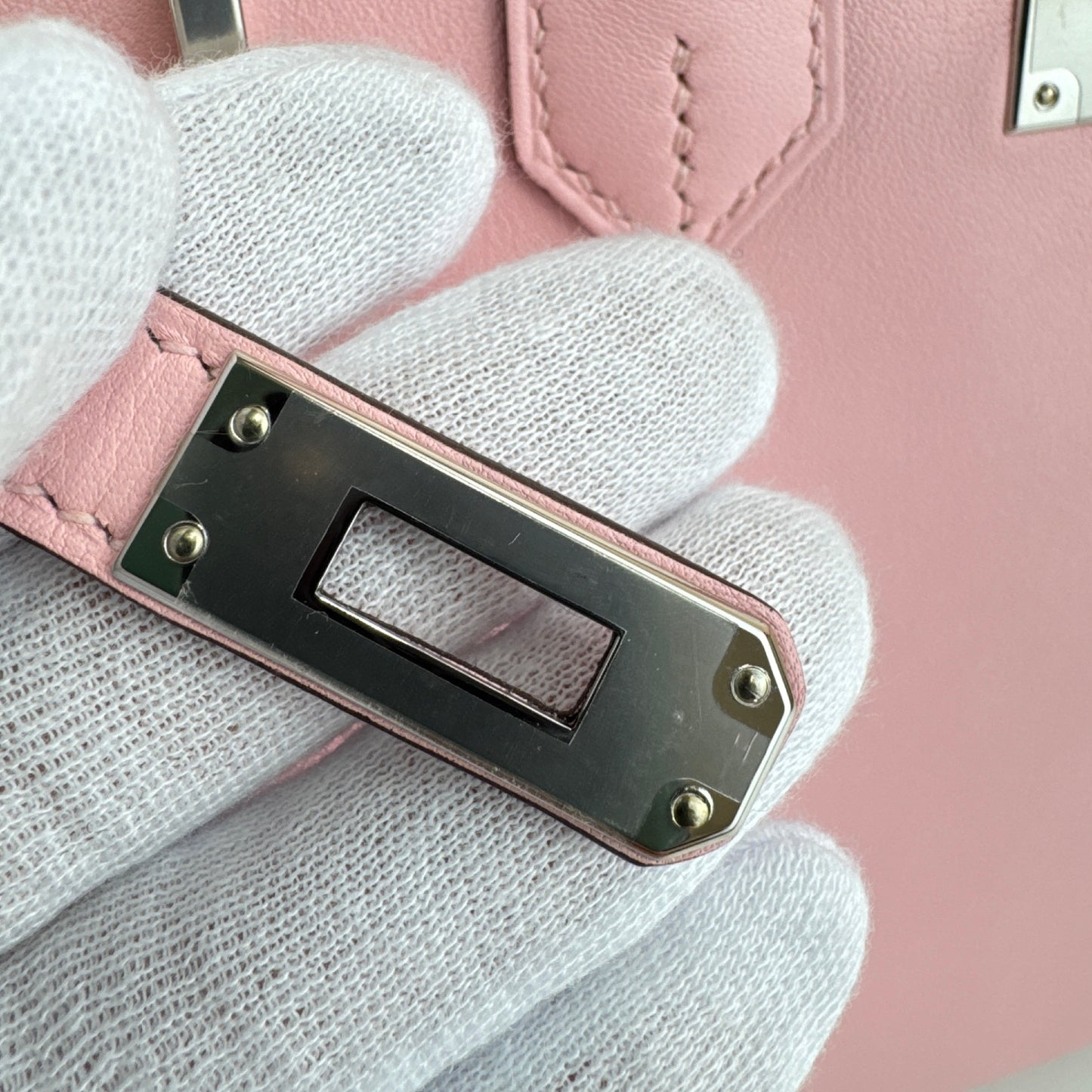 Birkin25 バーキン25 Rose sakura ローズサクラ PHW SV金具 Stamp-D D刻印