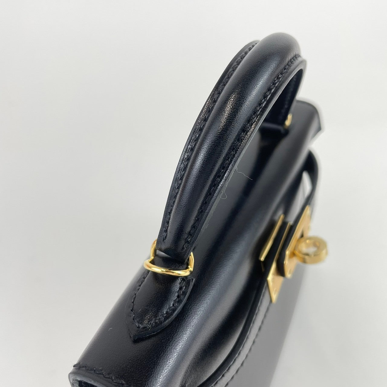 Mini Kelly ミニケリー Black ブラック Box calf ボックスカーフ GHW ゴールド金具 U刻印