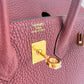 Birkin25 バーキン25 Rouge H ルージュアッシュ GHW ゴールド金具 W刻 Togo トゴ