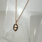 Hermès エルメス Mini Maillon pendant ミニ マイヨン ペンダント メタル Black / Rosegold ：ブラック / ローズゴールド
