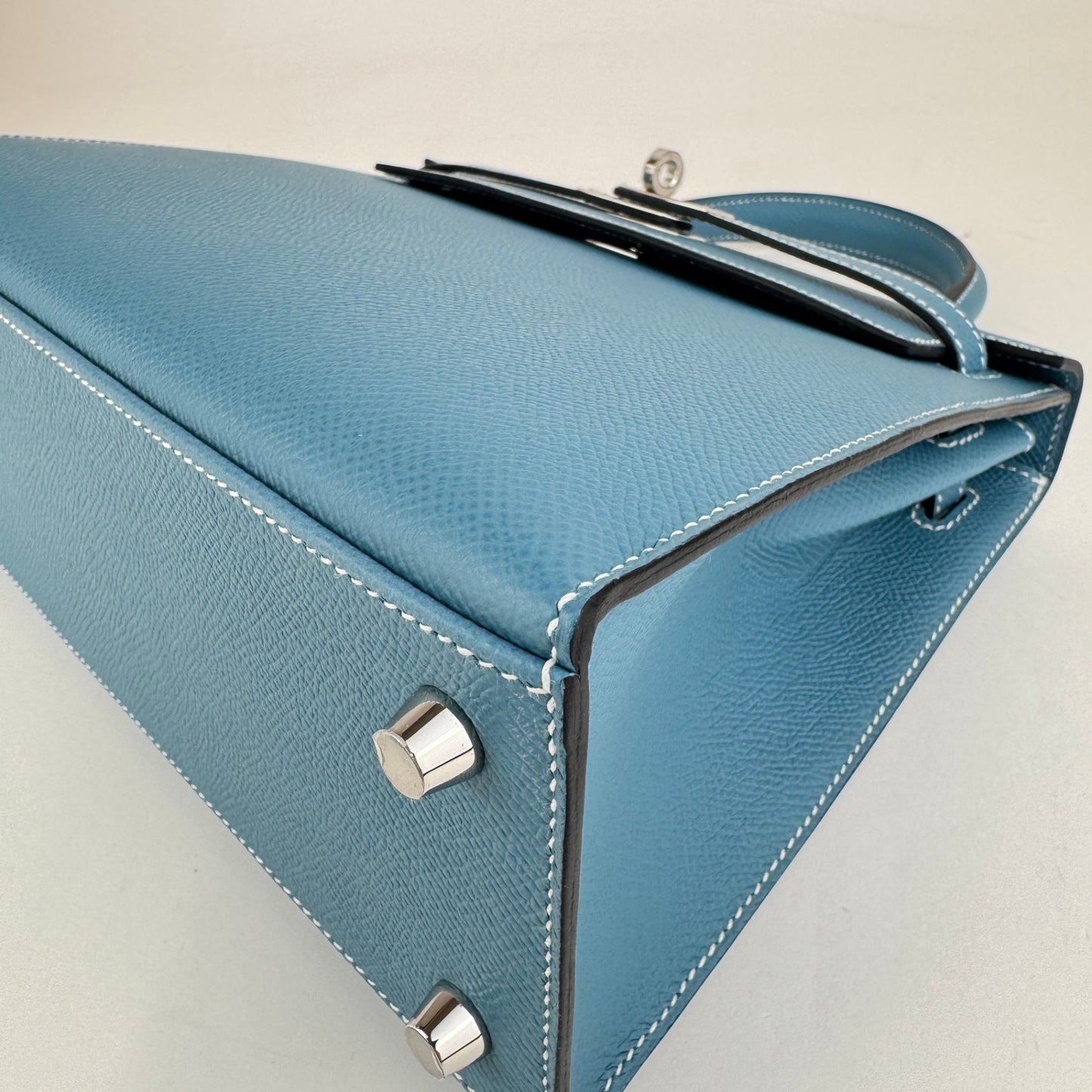 Kelly25 Sellier ケリー25セリエ New bleu jean ニューブルージーン  PHW シルバー金具    Epsom エプソン Stamp-B B刻印