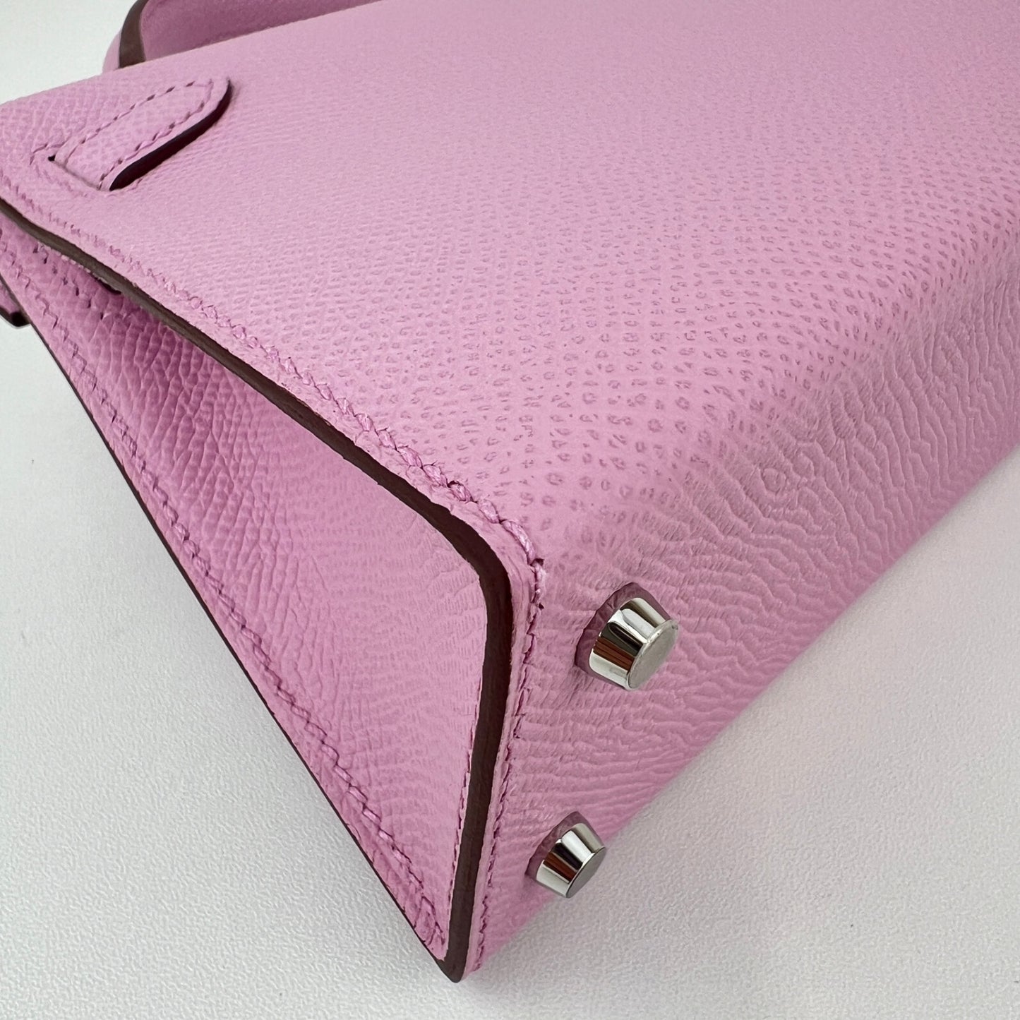 Mini kelly ミニケリー Mauve sylvestre モーヴシルベストル Epsom エプソン PHW シルバー金具 Stamp-K K刻印