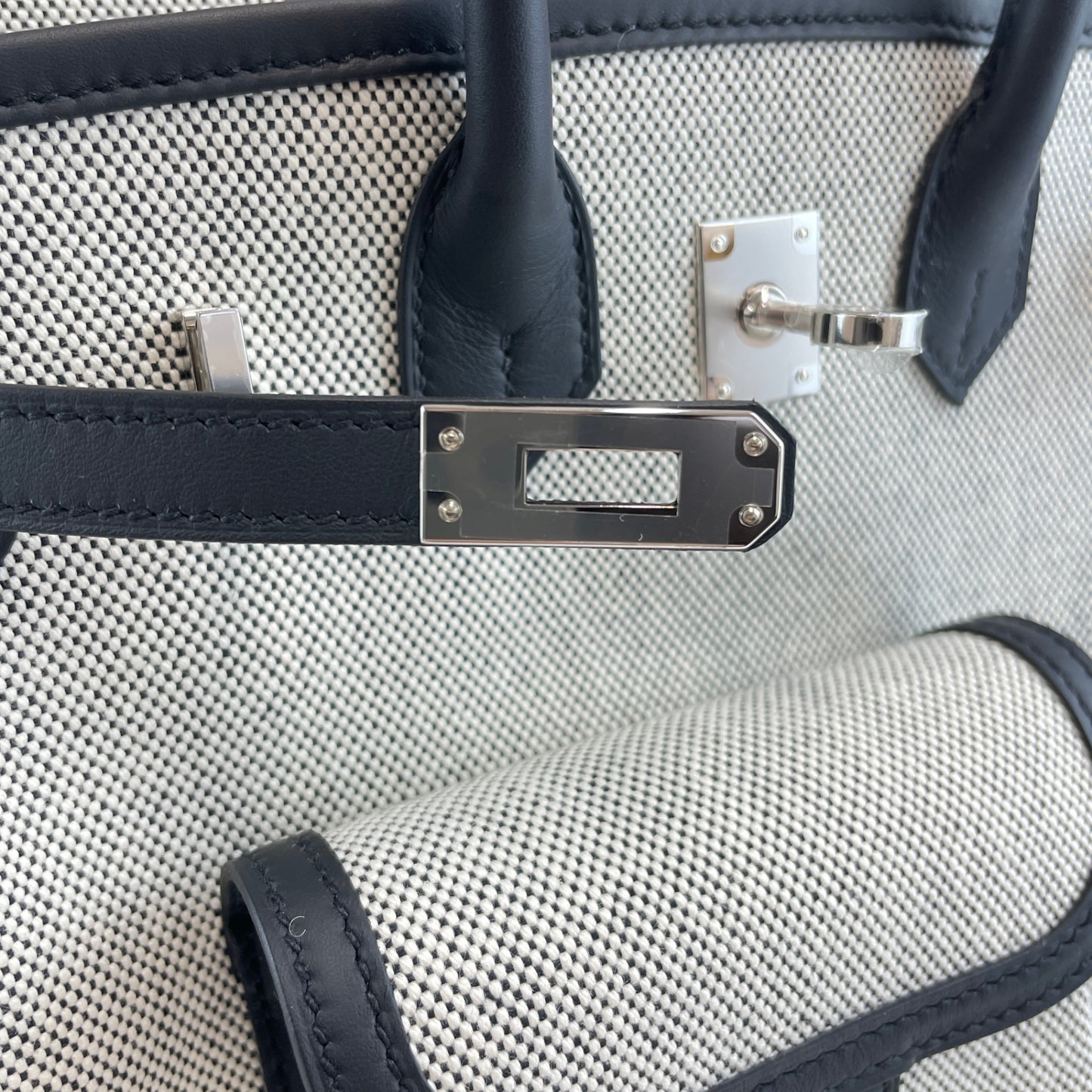 Birkin25 cargo バーキン25カーゴ Black ブラック  PHW シルバー金具 Toile goelan/Swift Stamp-K K刻印