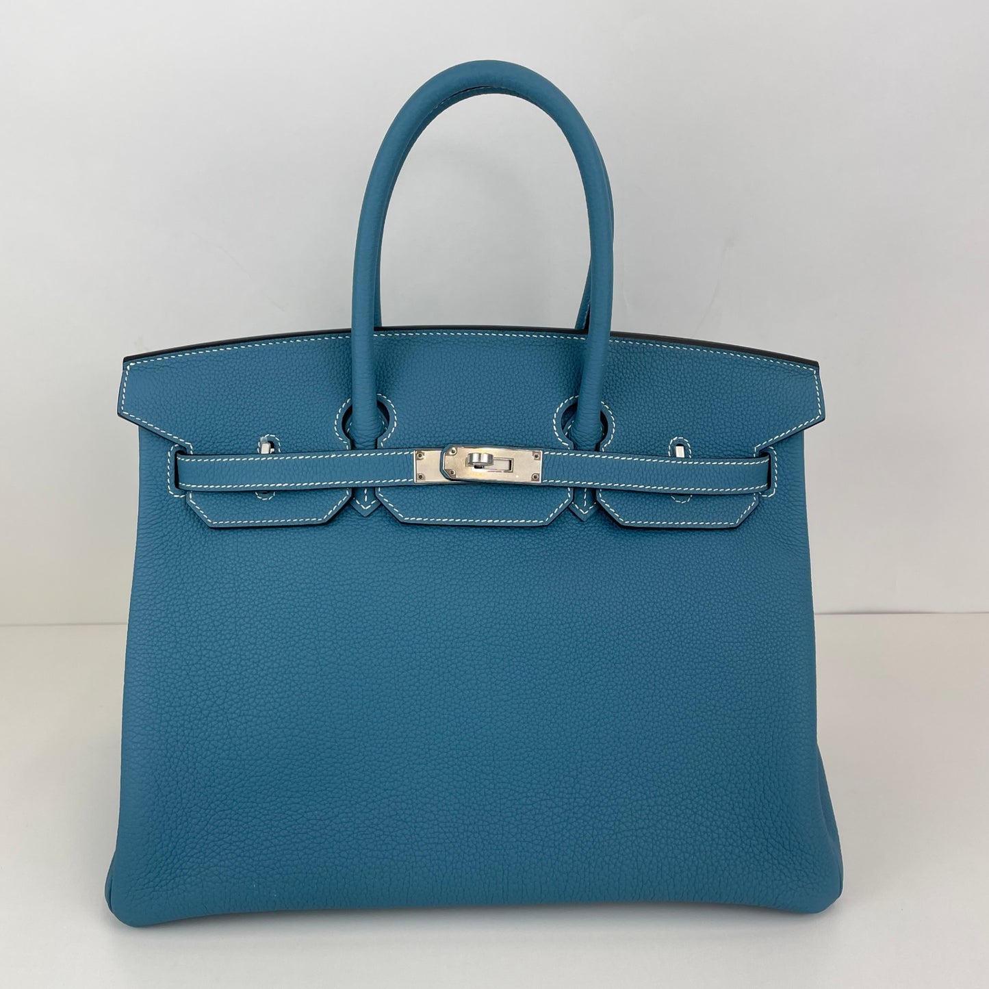 Birkin35 バーキン35 New blue jean ニューブルージーン PHW シルバー金具 Stamp-K K刻印 Togo トゴ