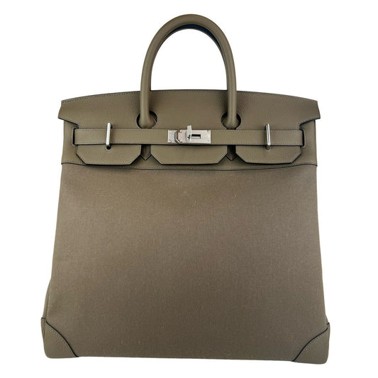 新品未使用 Hermès エルメス Haut a Courroies 40 オータクロア 40 Toundra　ツンドラ  PHW シルバー金具 Togo/Toile Militaire  トゴ/トワルミリタリー ハンドバッグ　メンズバッグ