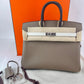 Birkin25 tricolor バーキン25 トリコロール Etoupe エトープ PHW シルバー金具 Stamp-B B刻印 Epsom エプソン