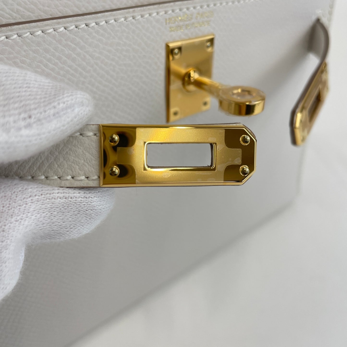 Mini kelly ミニケリー Gris perle グリペール  GHW ゴールド金具 Epsom エプソン Stamp-B B刻印