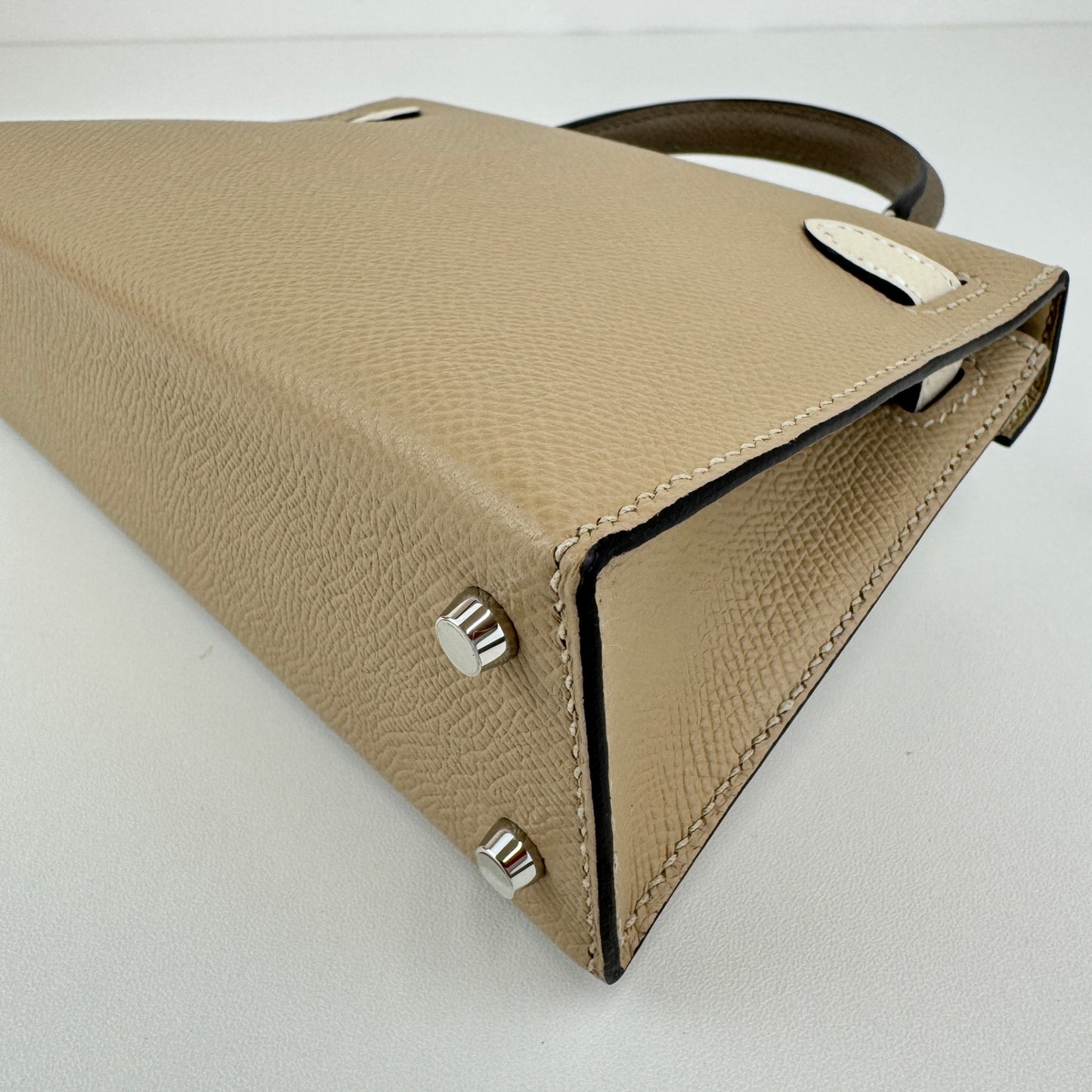 Mini kelly tricolor ミニケリートリコロール Trench トレンチ PHW シルバー金具 Stamp-K K刻印 Epsom エプソン