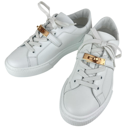 Sneaker DAY スニーカーデイ White ホワイト  RGHW ローズゴールド金具 カーフスキン 38（25cm）