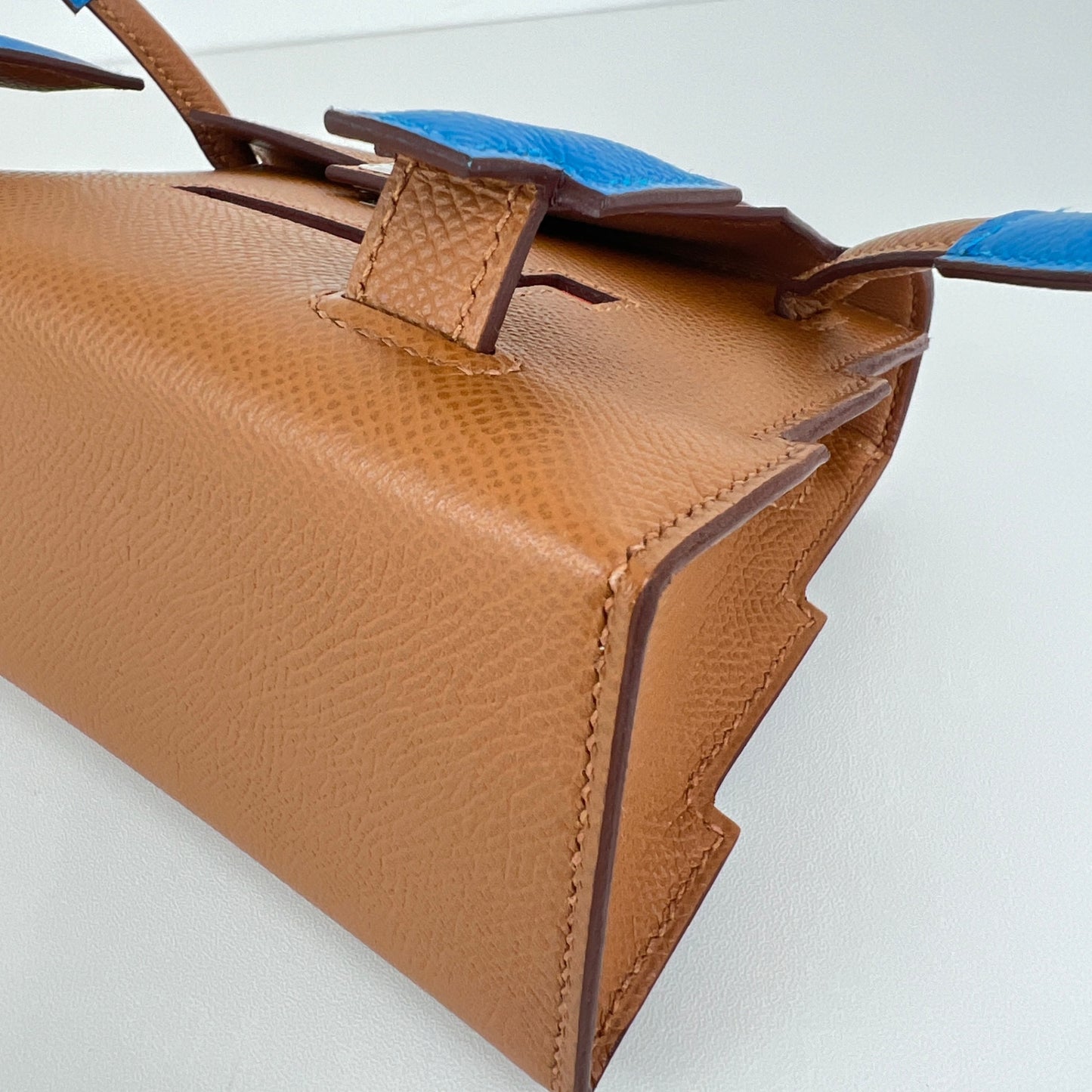 Kelly doll picto ケリードールピクト Gold/Bleu zanzibar ゴールド/ブルーザンジバル PHW シルバー金具 Epsom エプソン Stamp-W W刻印