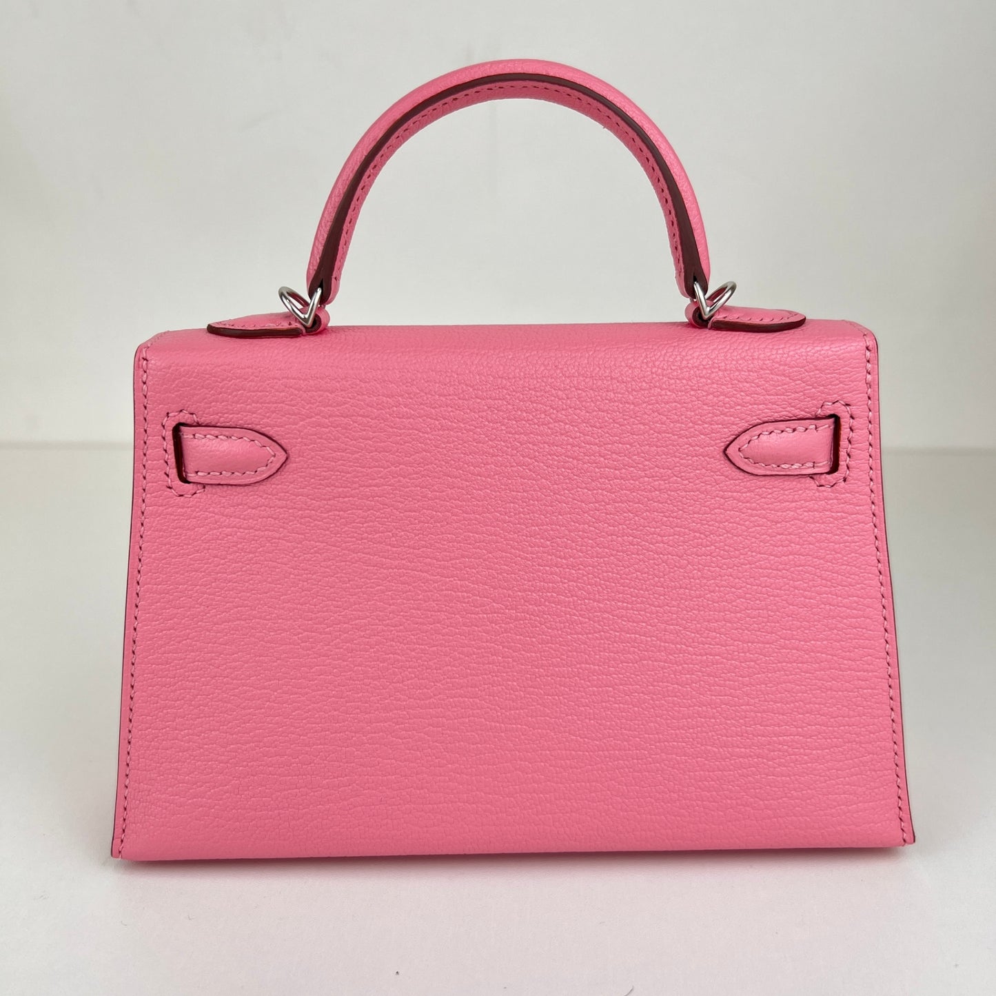 Mini kelly verso ミニケリー ヴェルソ Rose confetti ローズコンフェッティ Chevre シェーブル PHW シルバー金具 Stamp-U U刻印