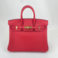 Birkin25 バーキン25 Rouge vif ルージュヴィフ Swift スイフト GHW ゴールド金具 Stamp-W W刻印