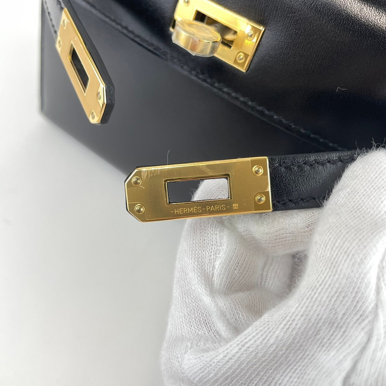 Mini Kelly ミニケリー Black ブラック Box calf ボックスカーフ GHW ゴールド金具 U刻印