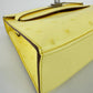 Kelly pochette ケリーポシェット Limoncello リモンチェッロ Ostrich オーストリッチ PHW シルバー金具 Stamp-B B刻印 ハンドバッグ
