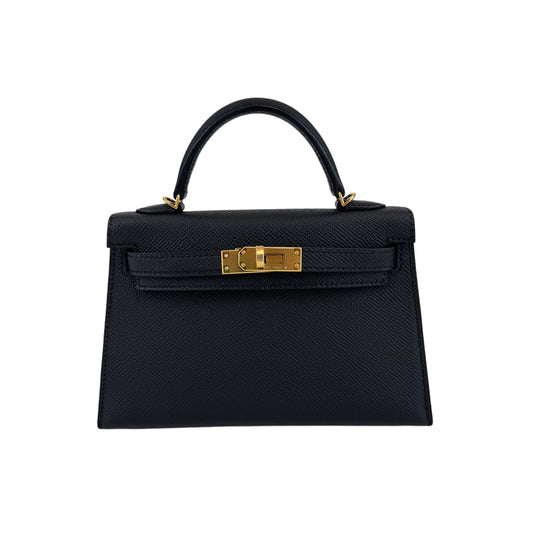Mini kelly ミニケリー Black ブラック GHW ゴールド金具 Stamp-W W刻印 Epsom エプソン