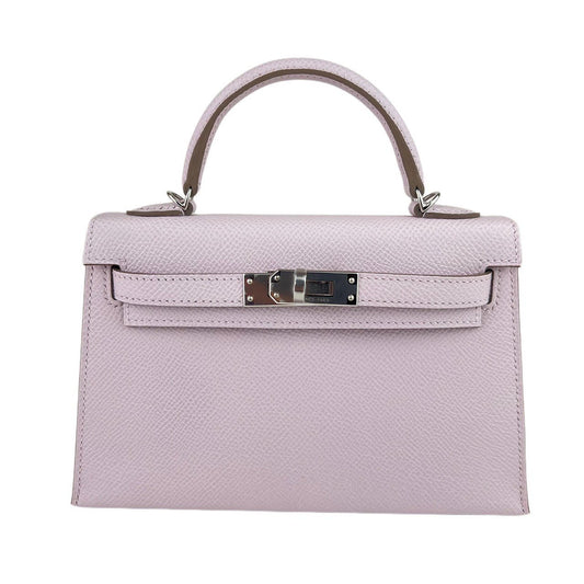 Mini kelly ミニケリー Mauve pale モーヴパール PHW シルバー金具 Epsom エプソン B刻