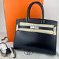 Birkin30 バーキン30 Black ブラック シルバー金具 W刻印 Box calf ボックスカーフ