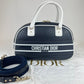 Dior Vibe Medium Classic Bowling Bag ディオール ヴァイブ ミディアム クラシック ボーリングバッグ ネイビー ゴールド金具