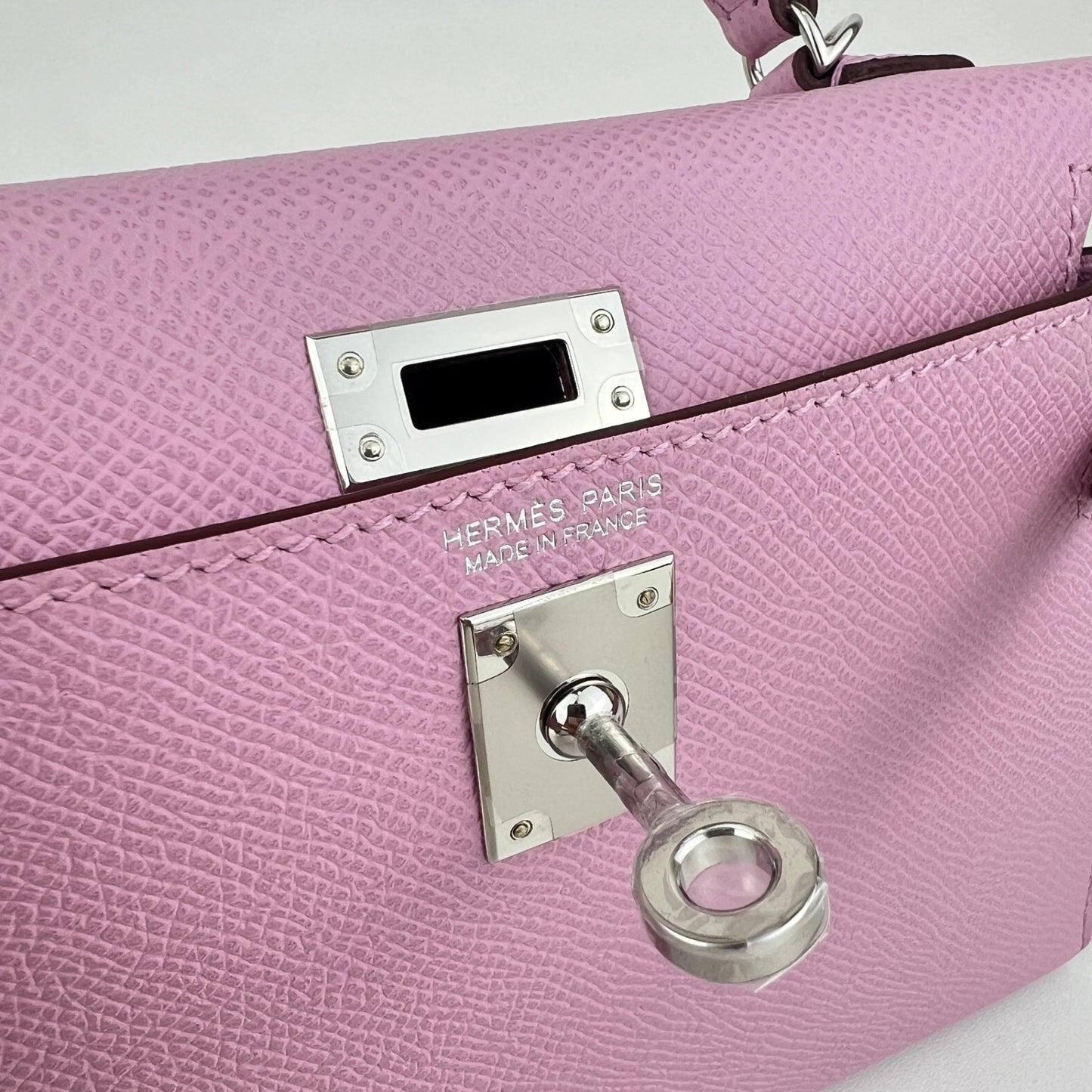 Mini kelly ミニケリー Mauve sylvestre モーヴシルベストル Epsom エプソン PHW シルバー金具 Stamp-K K刻印