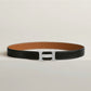 Ceinture H boucleGris moyen Cuir seul de ceinture H #100Black/Gold  Hベルトバックル リバーシブルベルトレザー Black ブラック/Gold ゴールド
