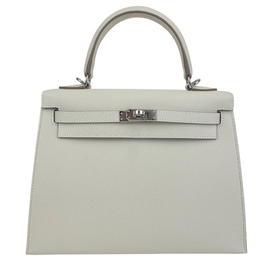 Kelly25 ケリー25 Craie クレ Epsom エプソン PHW シルバー金具 Stamp-W W刻印