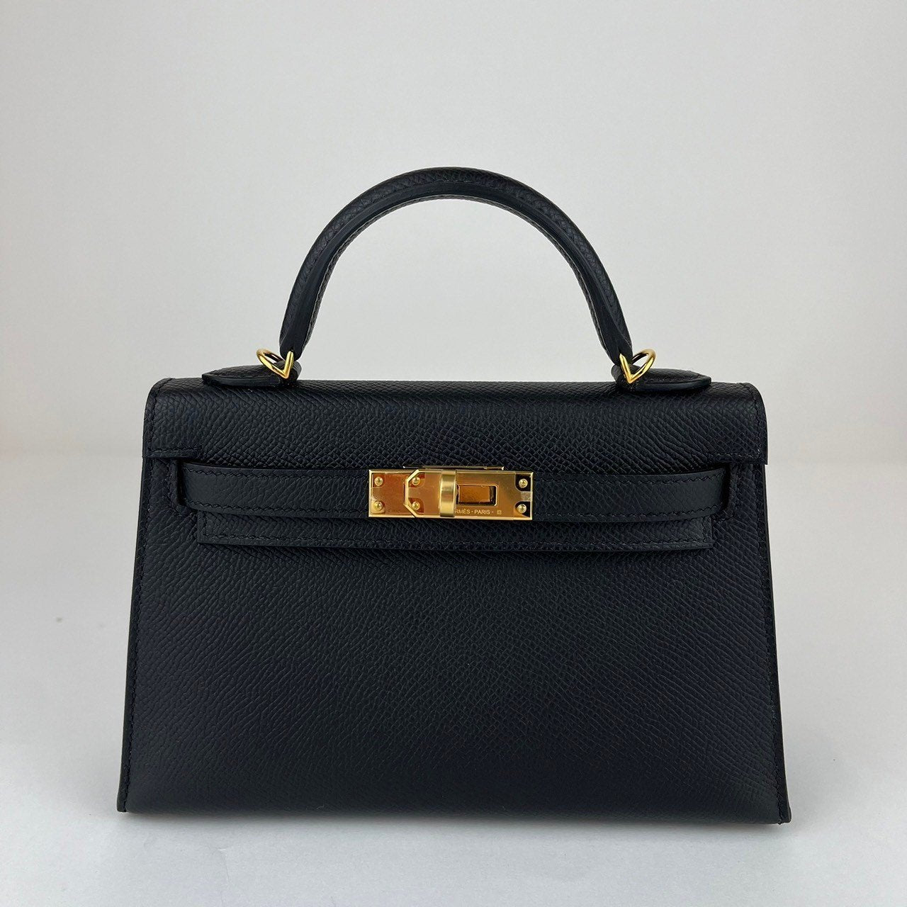 Mini kelly ミニケリー Black ブラック GHW ゴールド金具 Epsom エプソン U刻