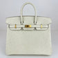 Birkin25 バーキン25 Beton ベトン　Ostrich オーストリッチ　Stamp-K K刻