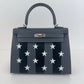 Kelly25 Casague étoilee ケリー25 カザックエトワール Ardoise/Black /Vert peppermint アルドワーズ/ブラック/ヴェールペパーミント  PHW シルバー金具 Stamp-W W刻印