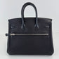 Birkin25 rock バーキン25ロック Black ブラック Veau Volupto ヴォーヴォリュプト PHW シルバー金具 Stamp-B B刻印