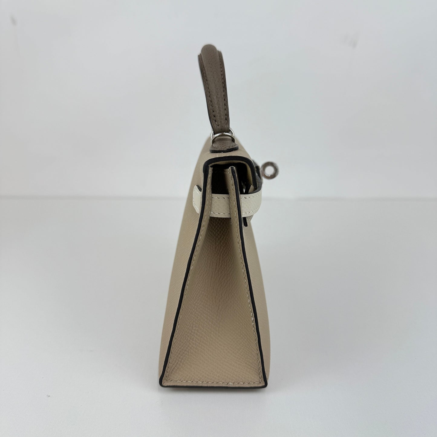 Mini kelly tricolor ミニケリートリコロール Trench トレンチ PHW シルバー金具 Stamp-K K刻印 Epsom エプソン