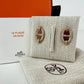 Hermès エルメス Boucles d'oreilles Mini Maillon ミニ マイヨン H100052FO ラッカーメタル Marron grace / Rosegold ：マロングラッセ / ローズゴールド