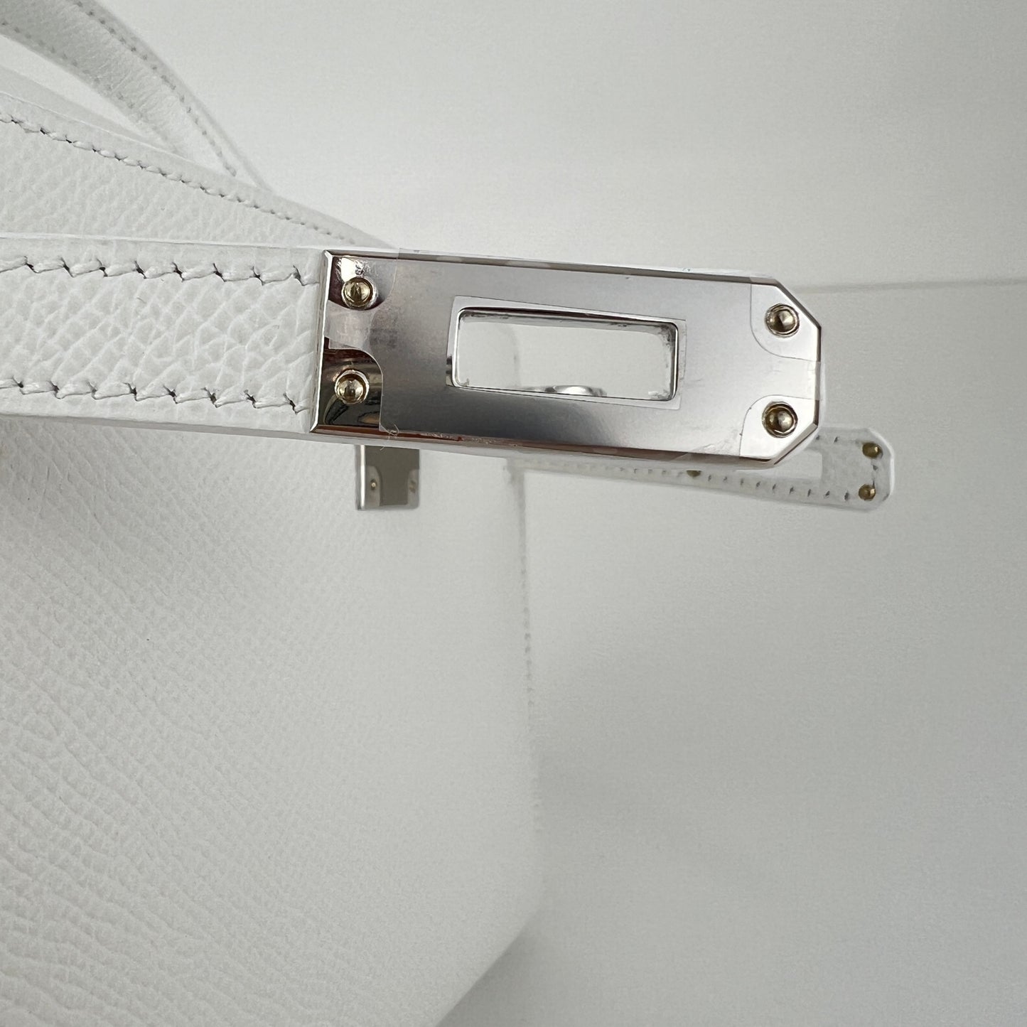 Mini kelly ミニケリー New white ニューホワイト Epsom エプソン PHW シルバー金具 Stamp-K K刻印