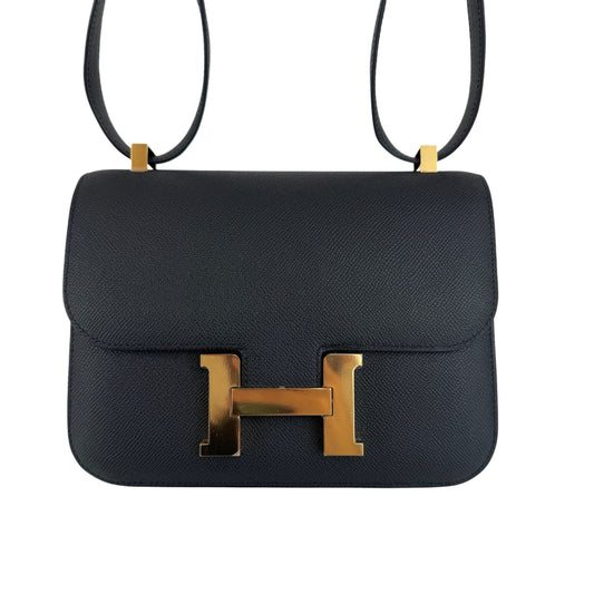Hermès エルメス Constance 24 コンスタンス24 Stamp-K K刻印 Epsom エプソン Black ブラック GHW ゴールド金具