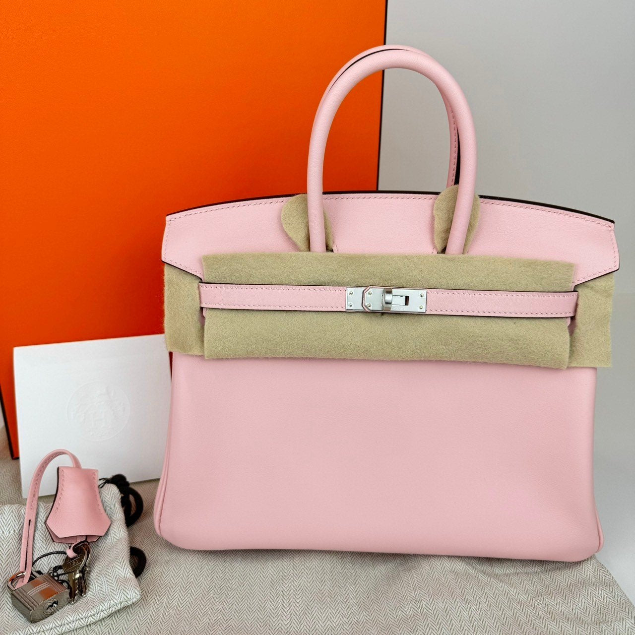 HERMES エルメス Birkin25 バーキン25 Rose sakura ローズサクラ Stamp-W W刻印 Swift スイフト