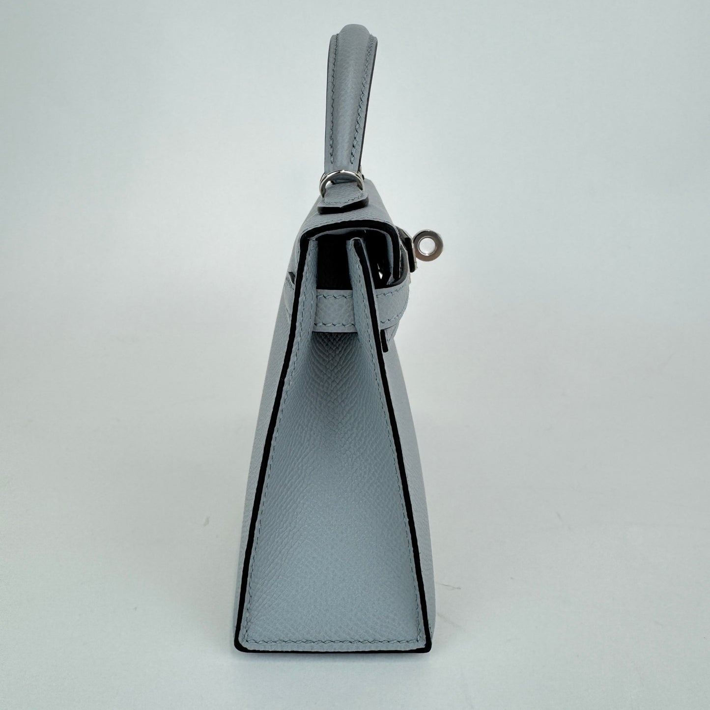 Mini kelly ミニケリー Blue gracie ブルーグラシエ  PHW シルバー金具 Epsom エプソン Stamp-K K刻印