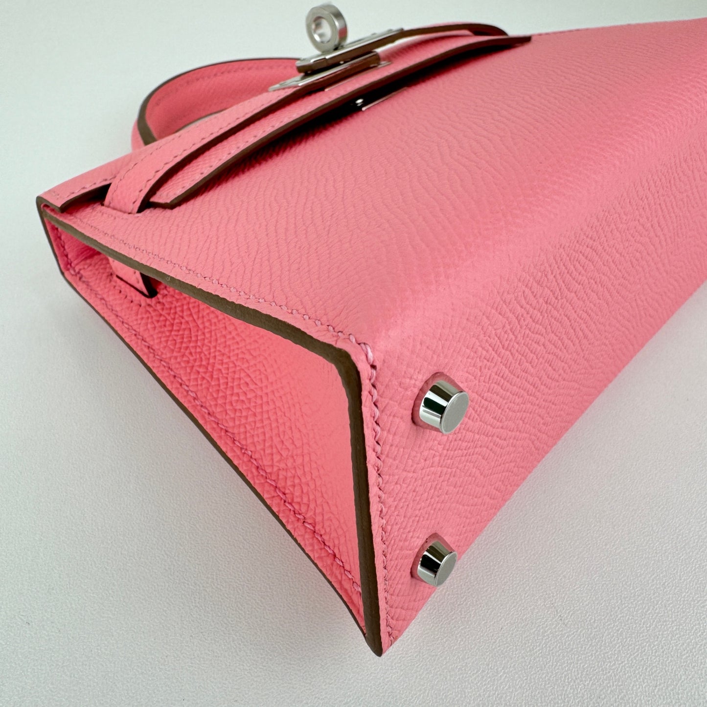 Mini kelly ミニケリー Rose confetti ローズコンフェッティ  PHW シルバー金具 Epsom エプソン Stamp-K K刻印