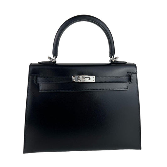Kelly25 ケリー25 Black ブラック Boxcalf ボックスカーフ PHW シルバー金具 Stamp-W W刻印